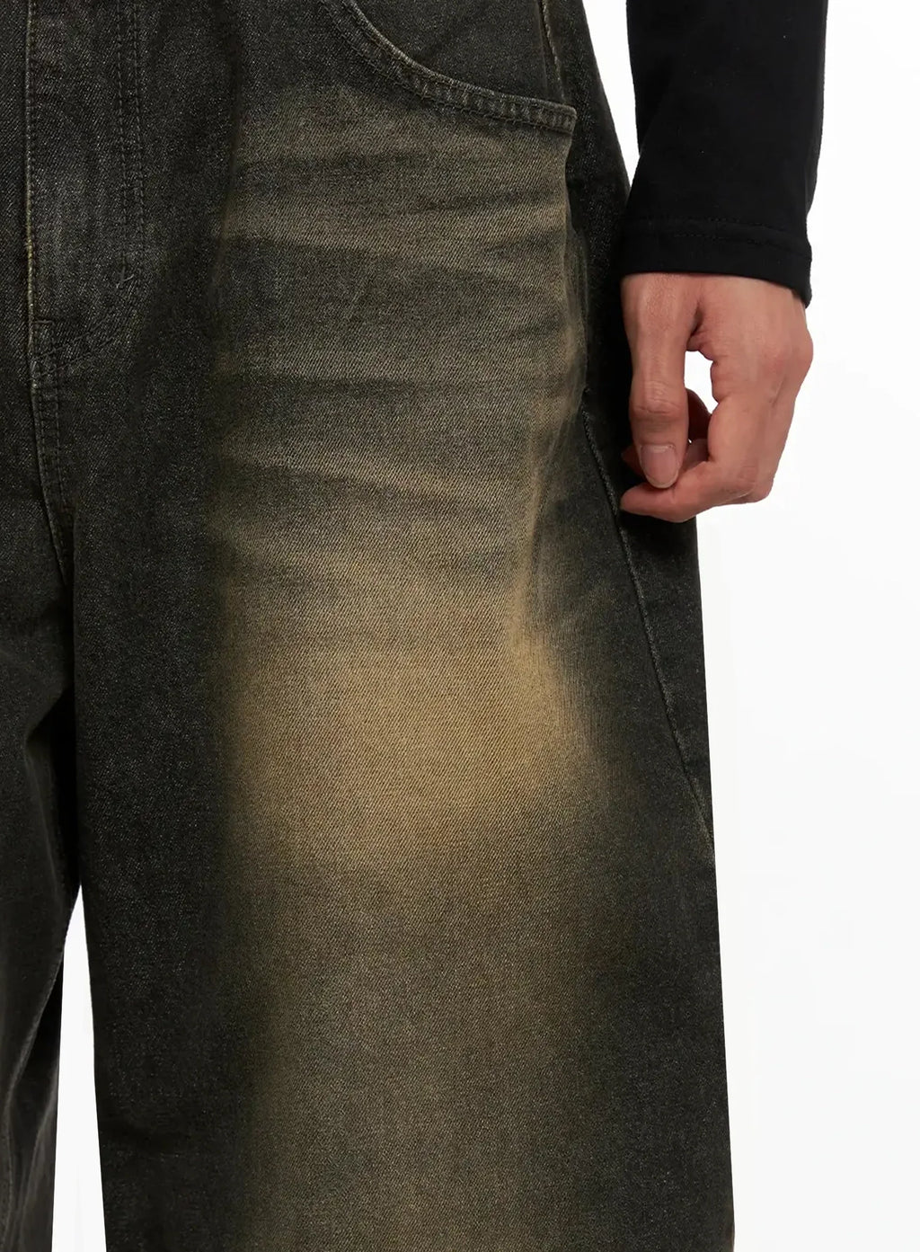 Men's Vintage Fade Wide-Leg Jeans IO516