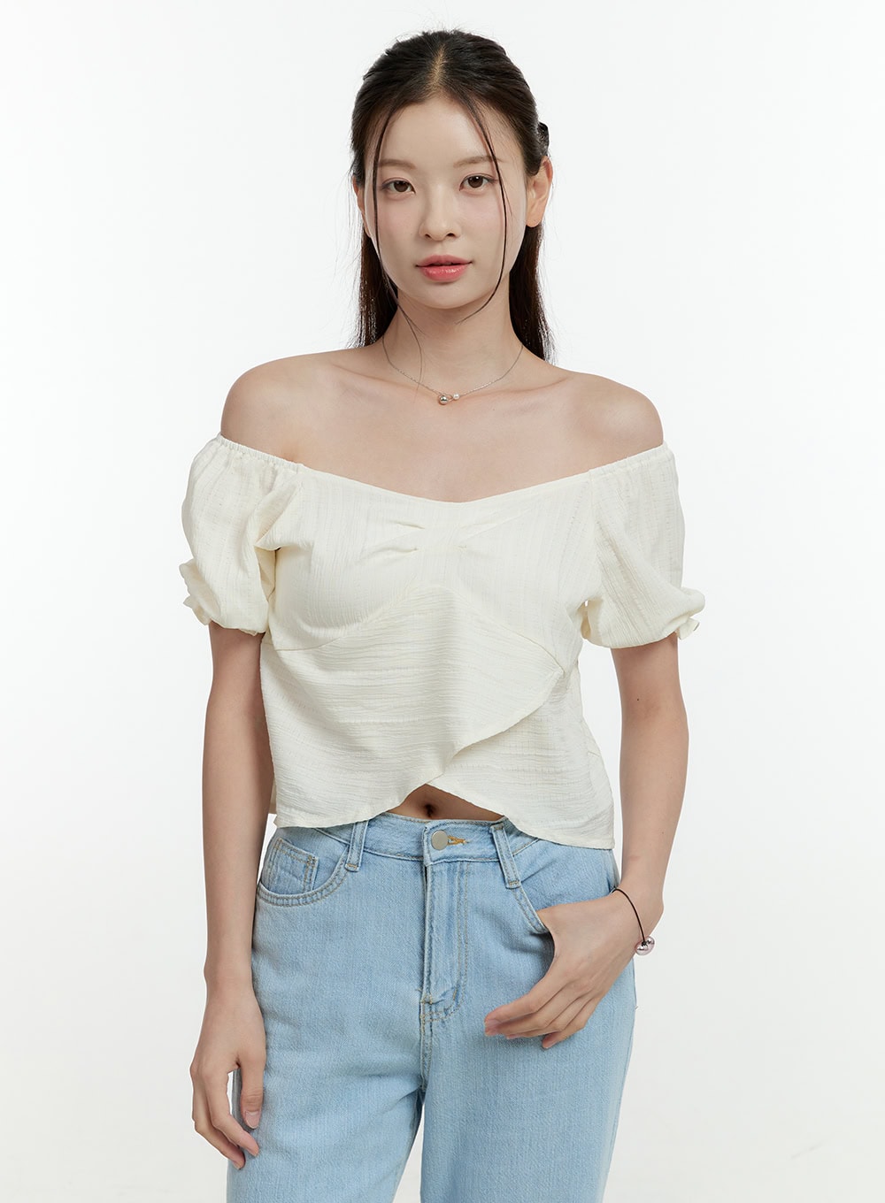 Off Shoulder Crop Blouse OL430
