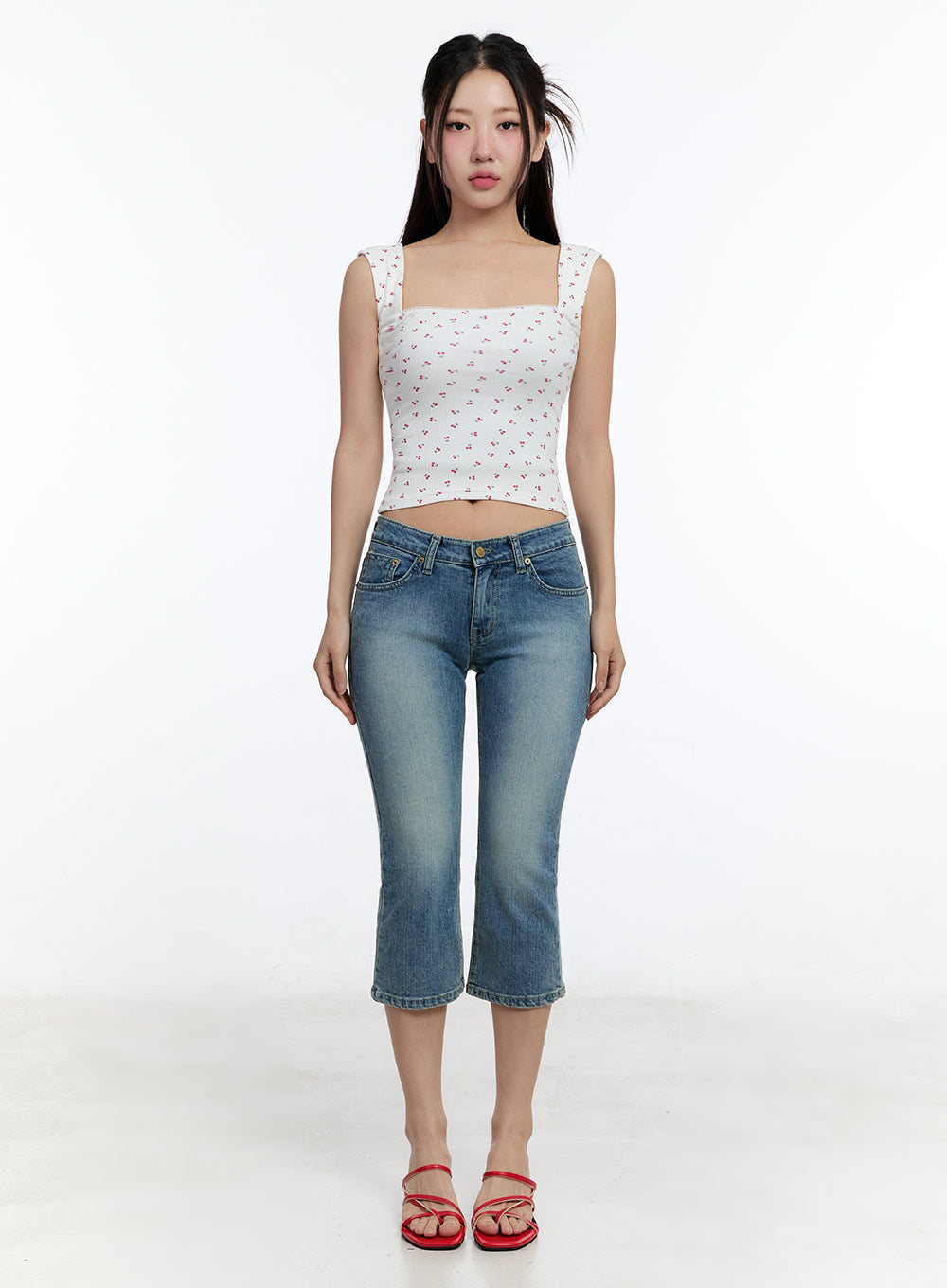 Kyra Cropped Low-Rise Skinny Jeans IU503
