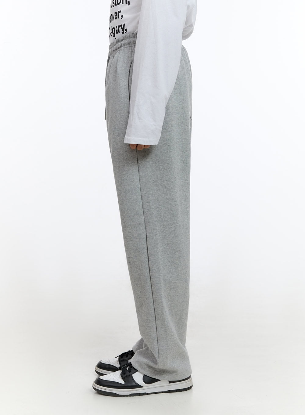 Men's Relaxed Fit Cotton Sweatpants (Gray) IS413