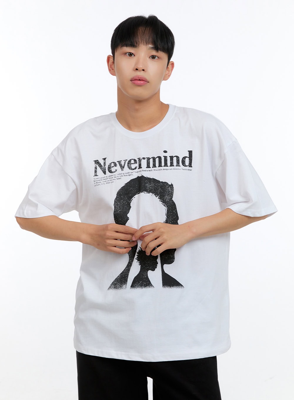 Men's Round Neck Graphic Cotton Tee IG422