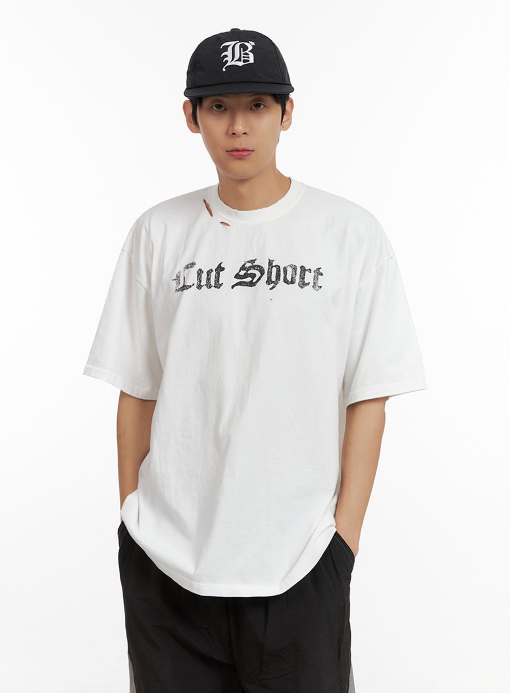 Men's Oversized Lettering T-Shirt IL404