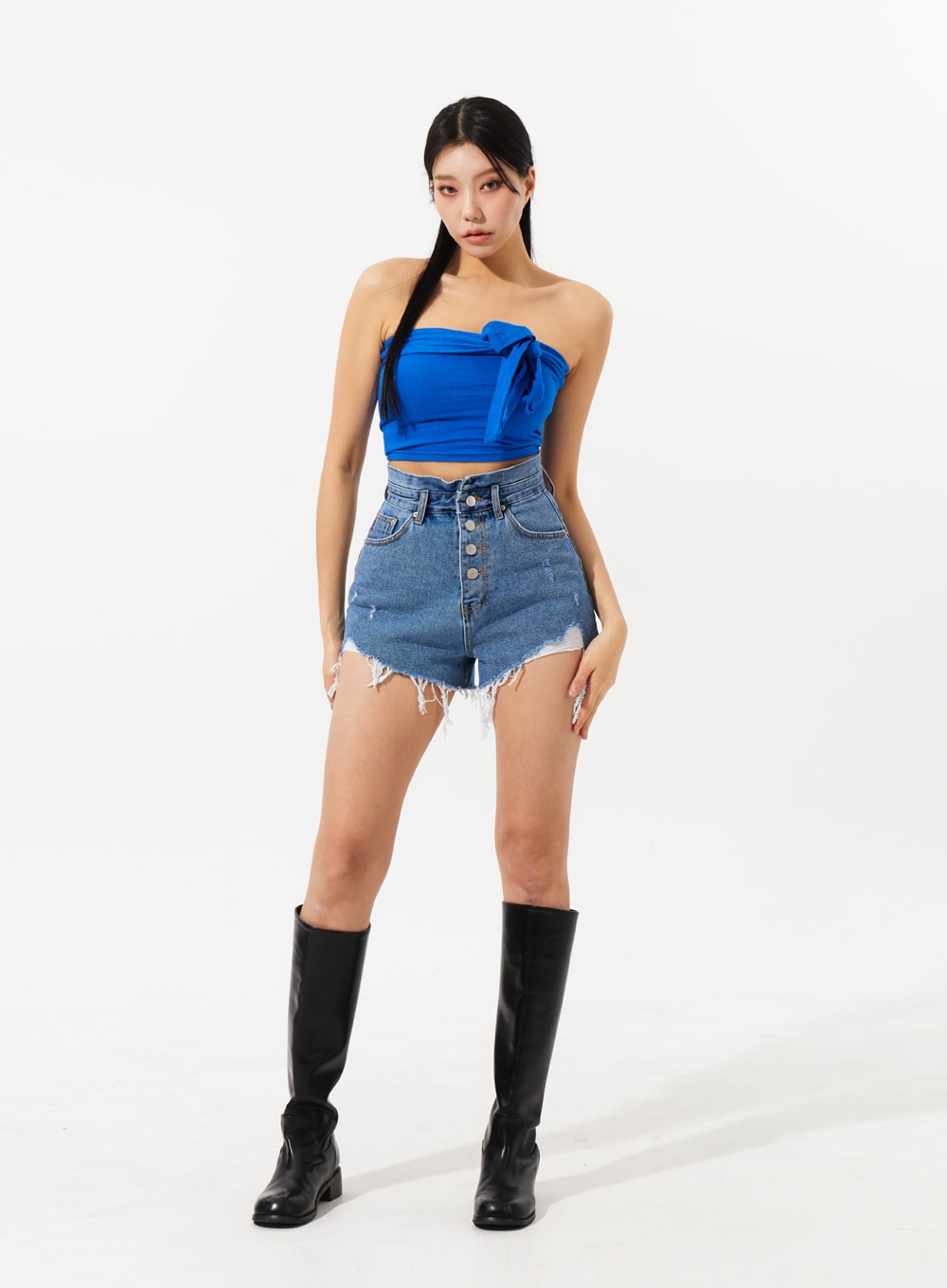 High Waist Denim Shorts IM308