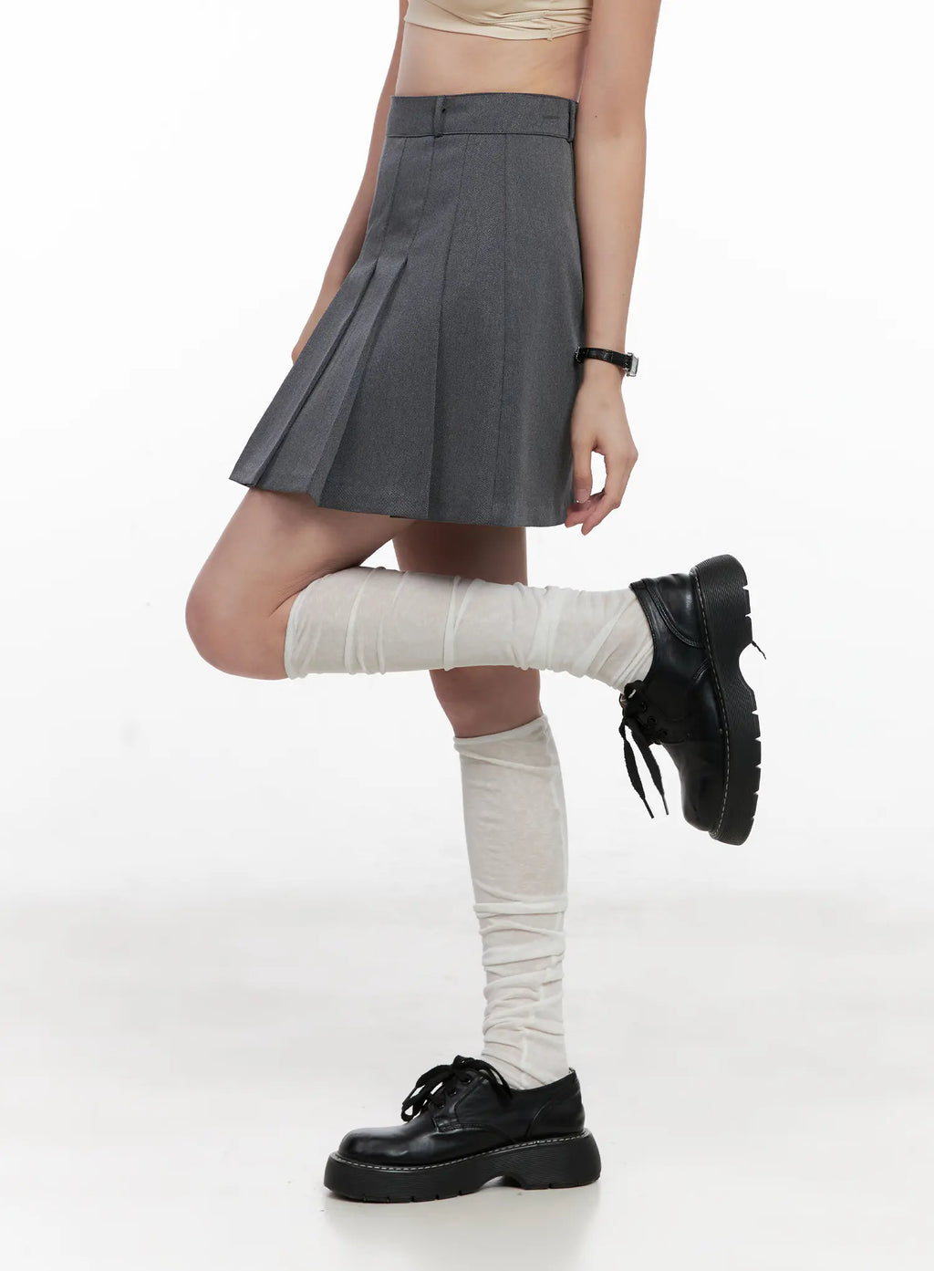 Classic Pleated Mini A-Line Skirt CL524