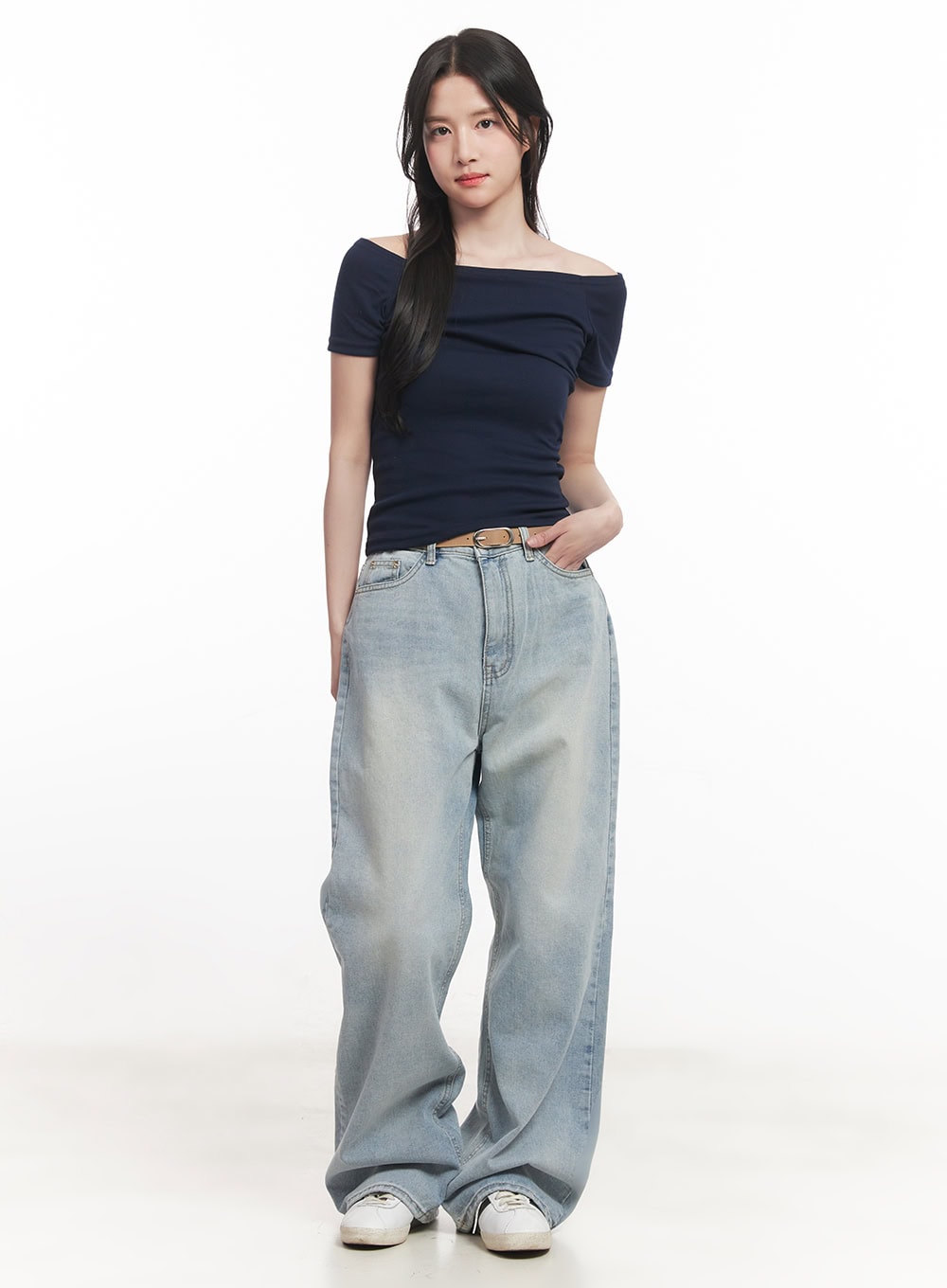 Teresa Washed Wide Leg Jeans CA510