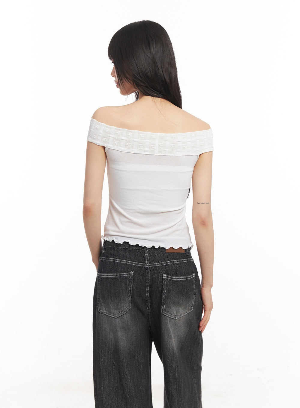 Lace Off-Shoulder Top CA523