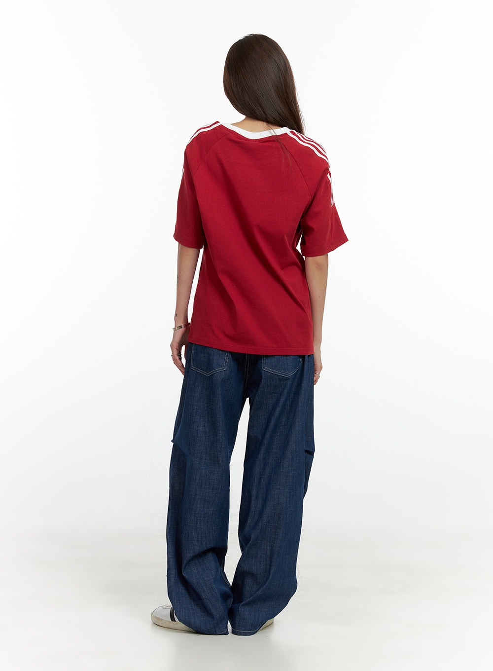 Pintuck Wide Baggy Jeans CL404