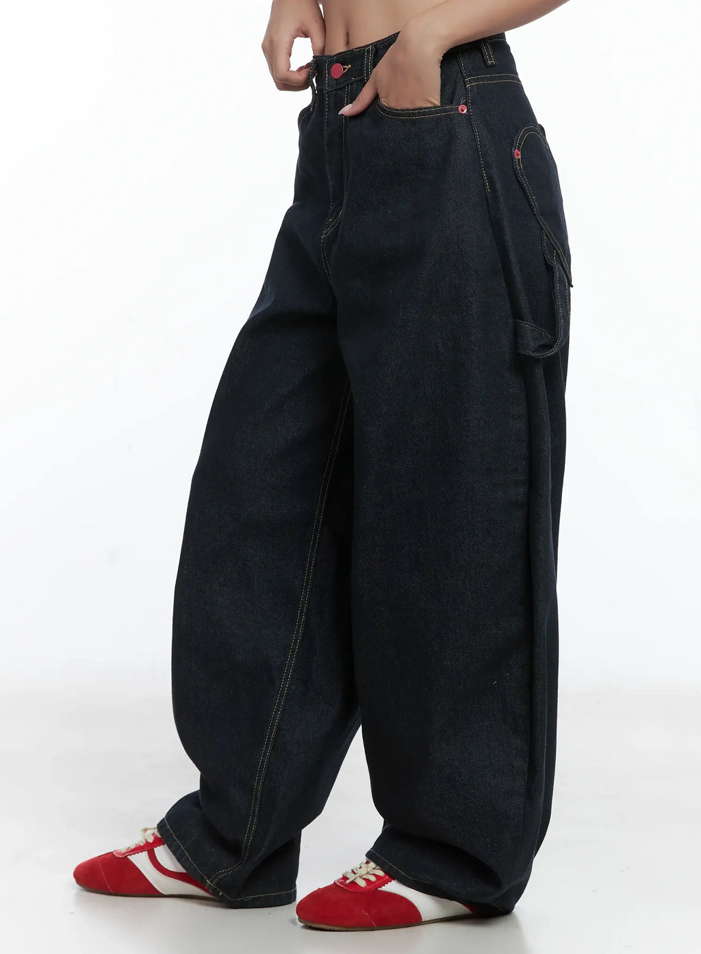 Heart Pocket Balloon Jeans CS503