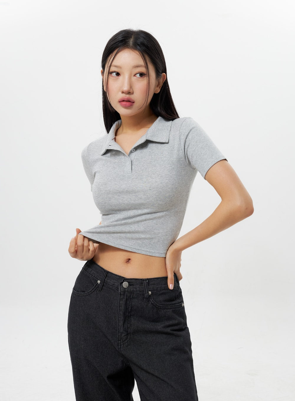 Cropped Polo Tee IY312
