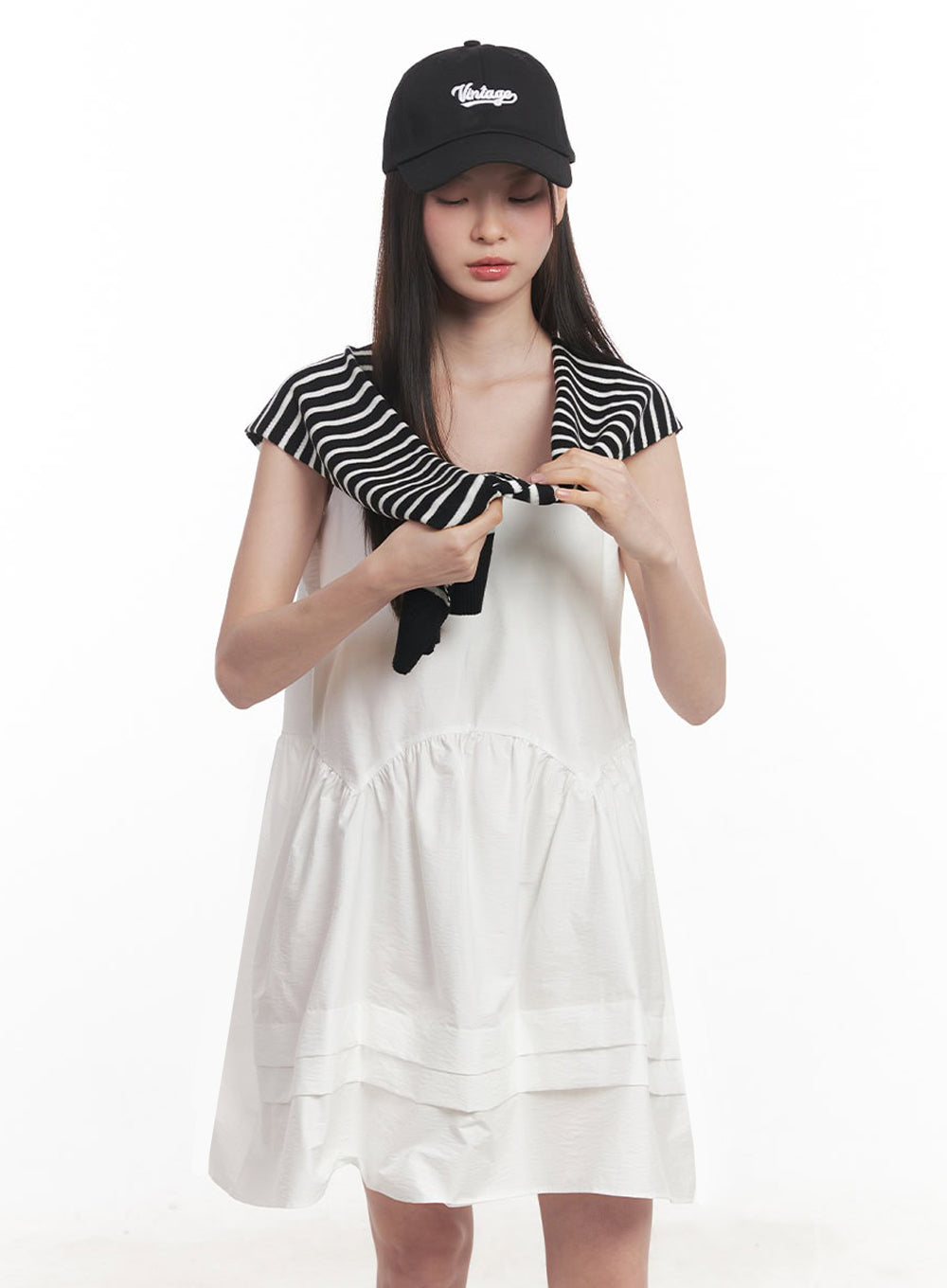 Stripe Knit Sweater Scarf IY509