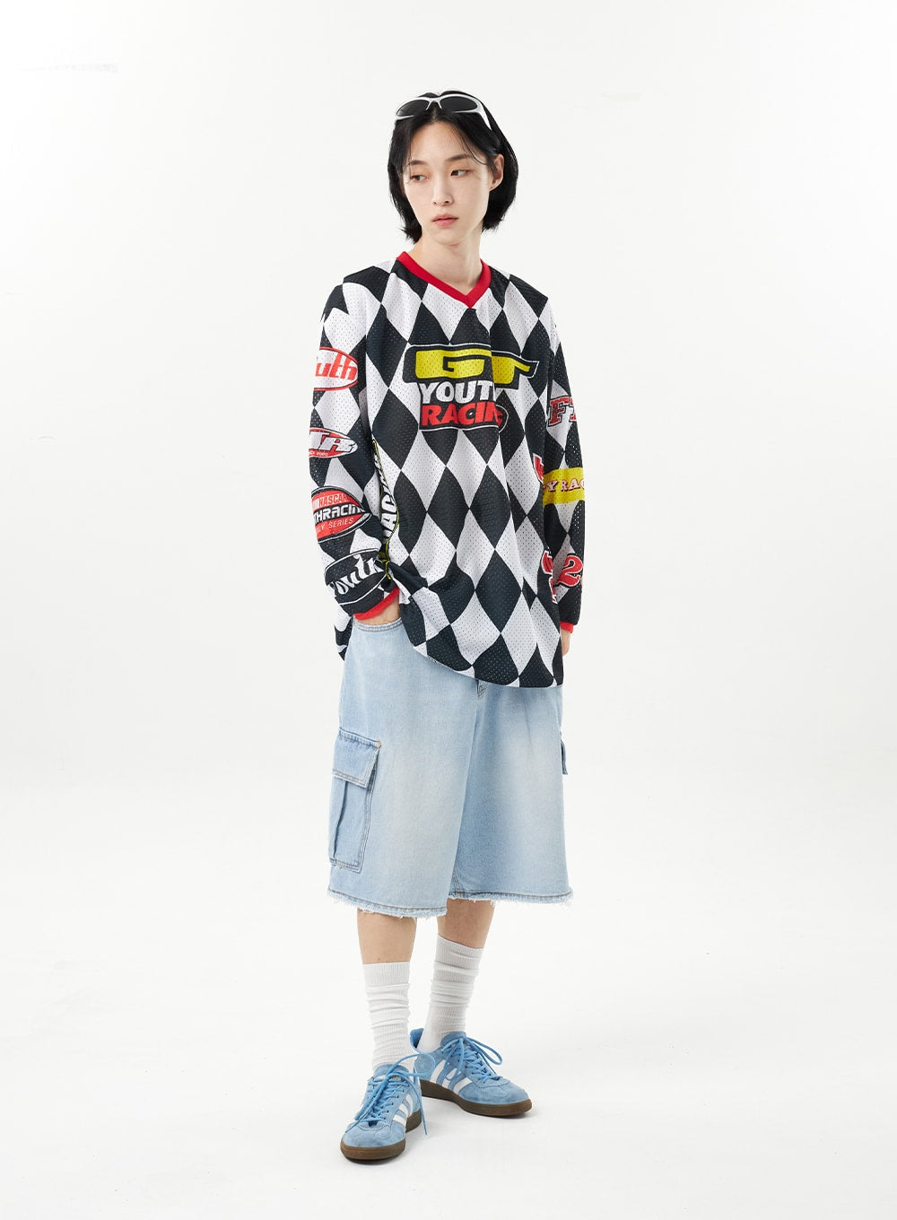 Denim Bermuda Pants Unisex CU315