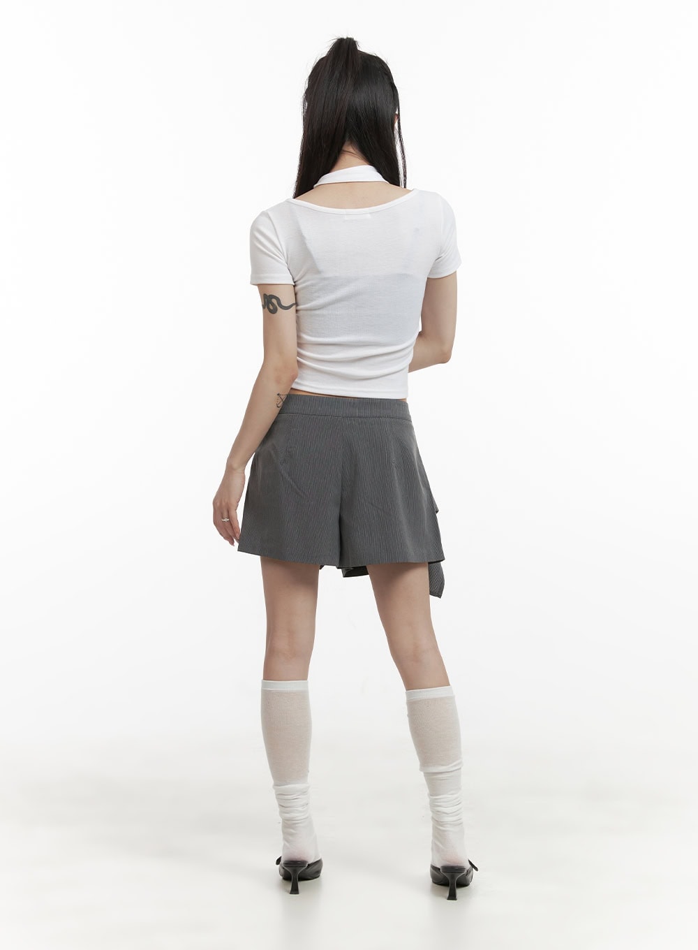 Wrap Buttoned Shorts CY407