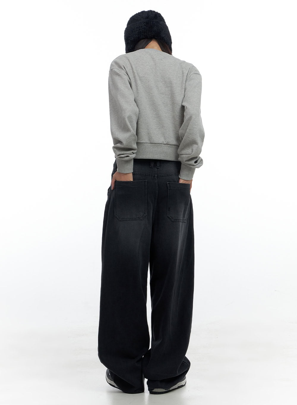 Cotton Graphic Crop Sweatshirt CS424