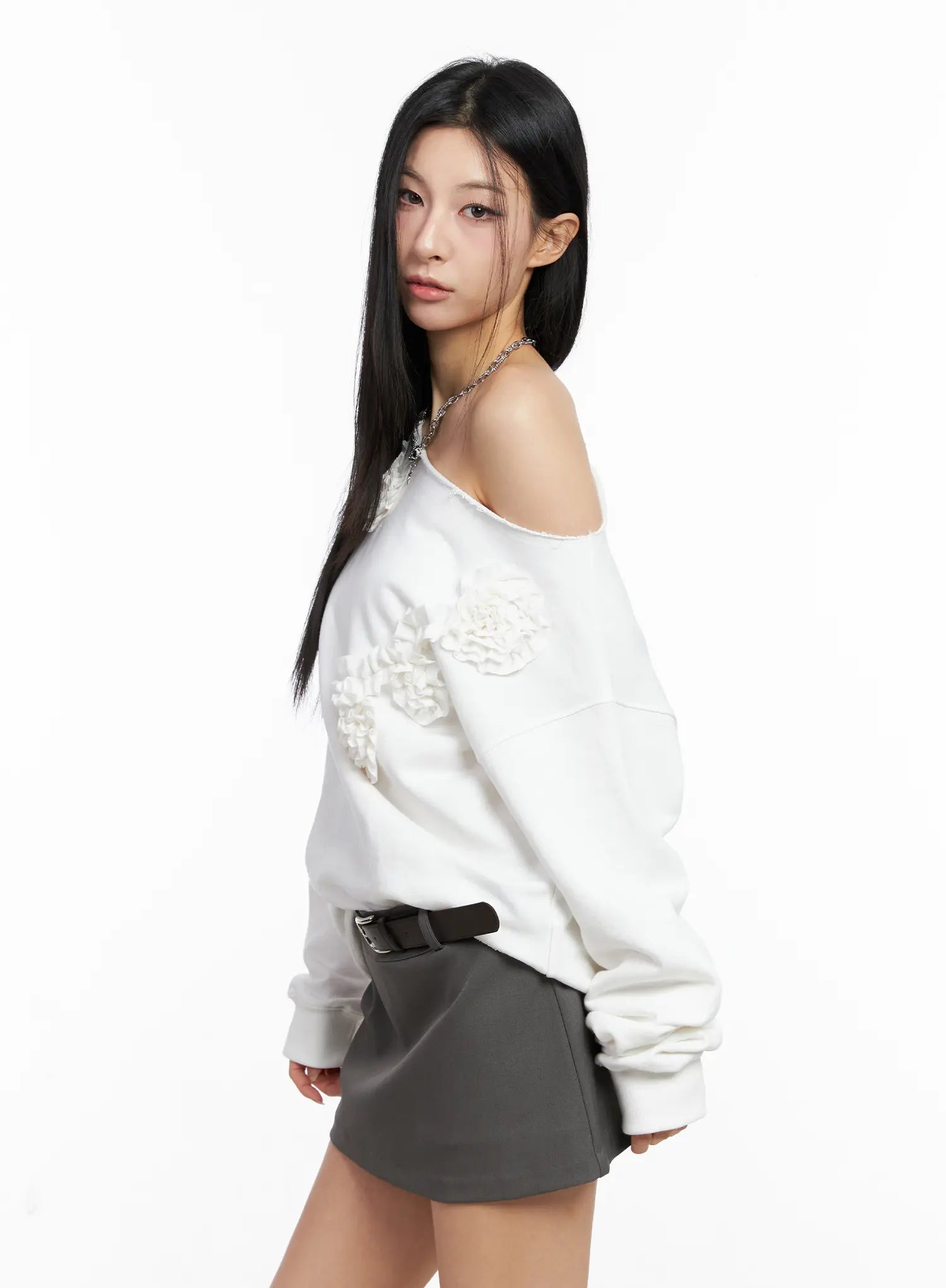 Oversized Off-Shoulder Sweatshirt CC1109