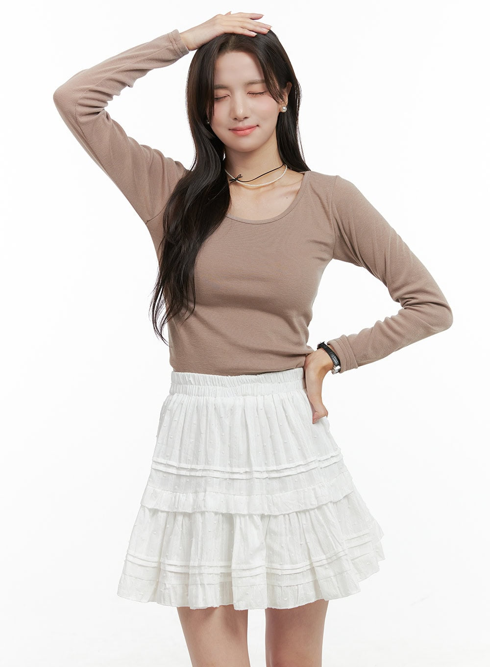 U-Neck Long Sleeve Tee OG412