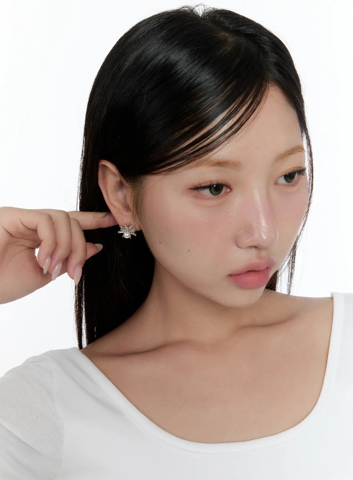 Radiant Sun Faux Pearl Stud Earrings CS518