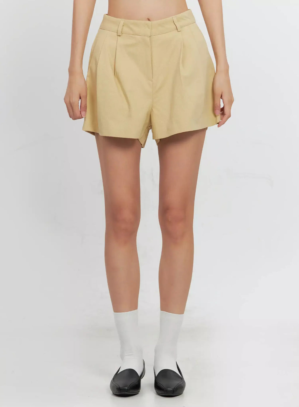 Pleated Pintuck Shorts IL528