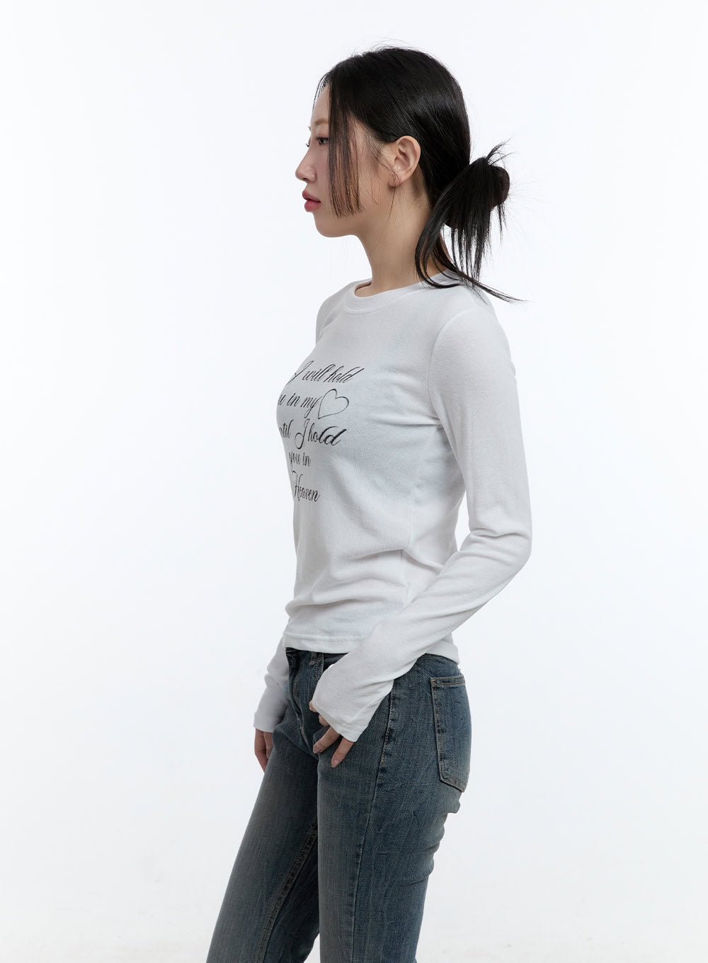 Cotton Blend Long Sleeve Top CD420