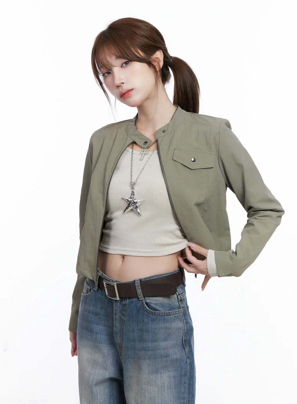 Slim Fit Biker Jacket CG529