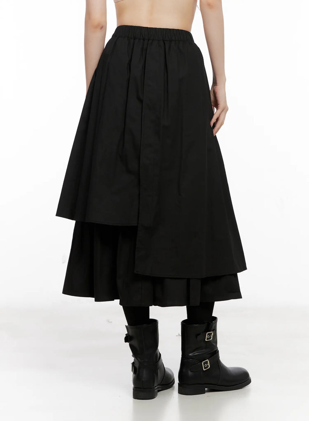 Asymmetrical Flare Layered Skirt CG526
