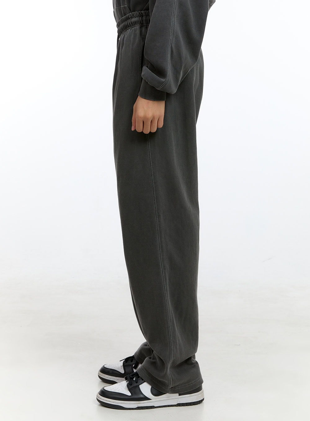 Men's Washed Cotton Sweatpants (Black) IG422