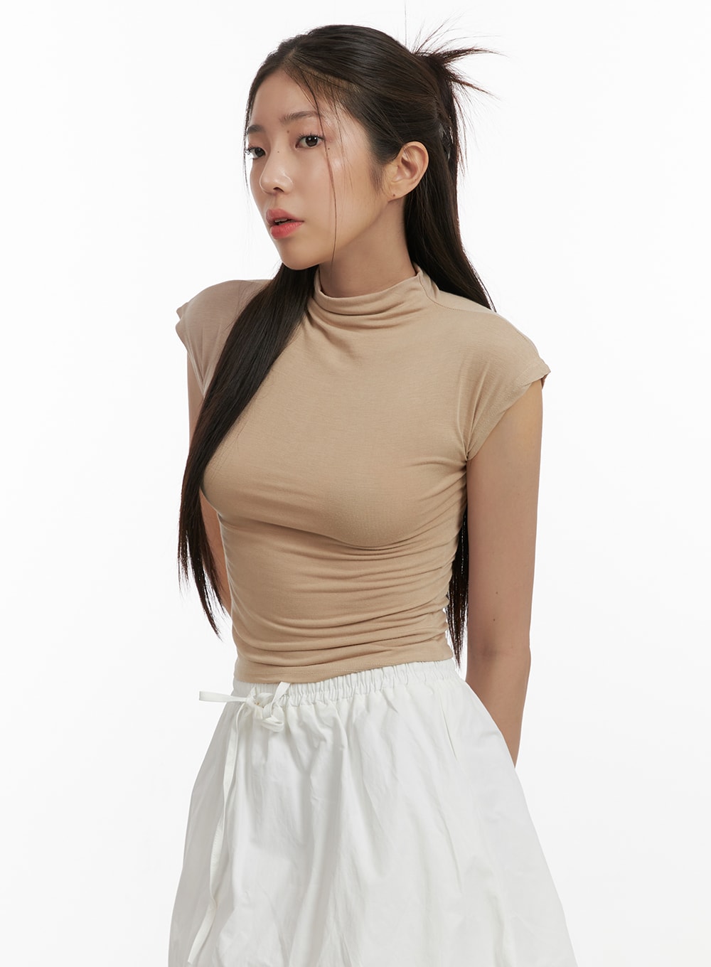 Turtle-Neck Slim Fit Top OA429