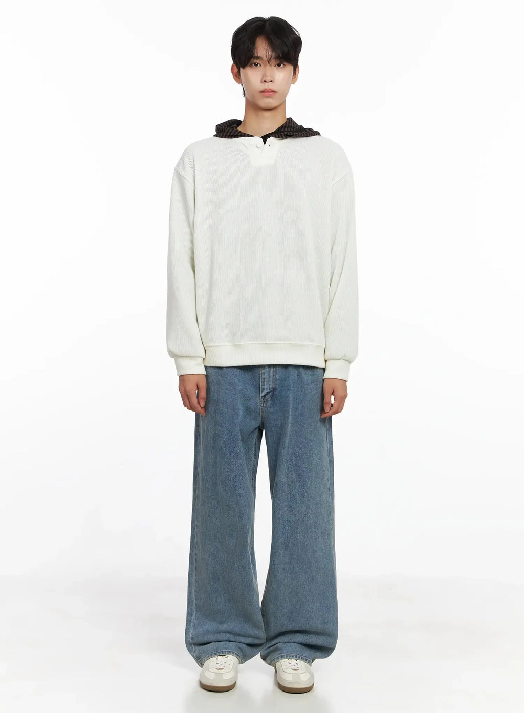 Men's Henley Neck Sweatshirts IO517