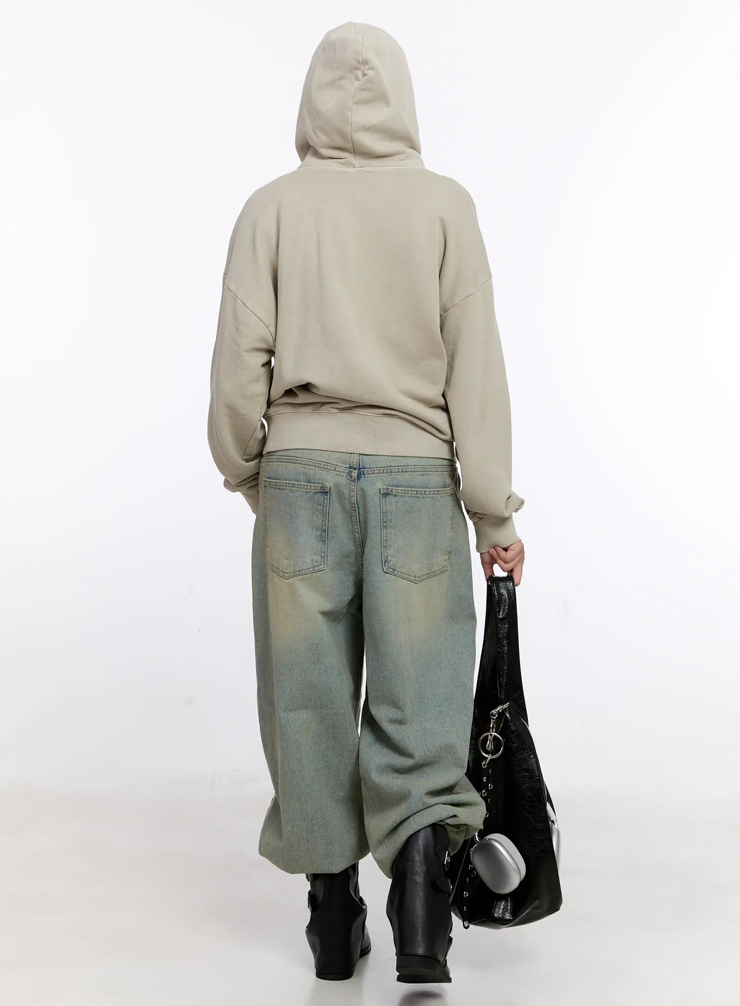 Oversized Cotton Zip-Up Hoodie CS524