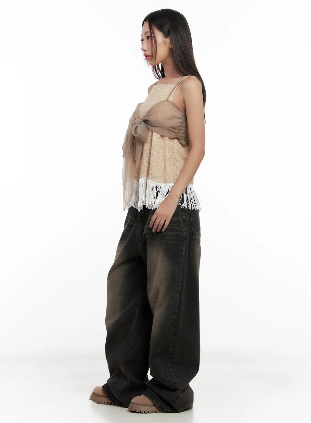 Ribbon Frill Top CL521