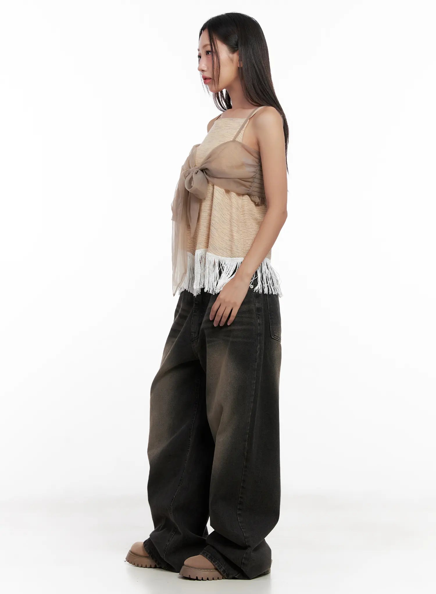 Ribbon Frill Top CL521