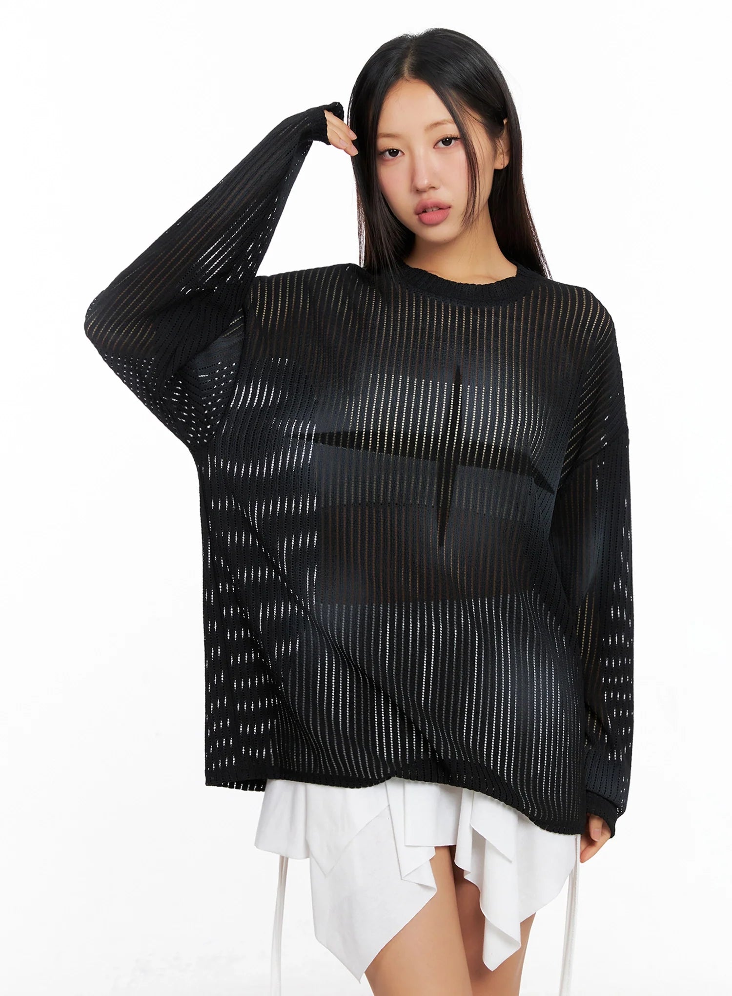 Ribbed Lightweight Long Sleeve Tee IG528