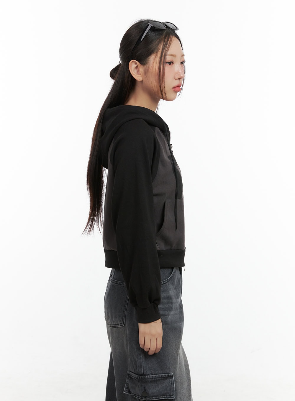 Lettered Zip Up Hoodie CO417