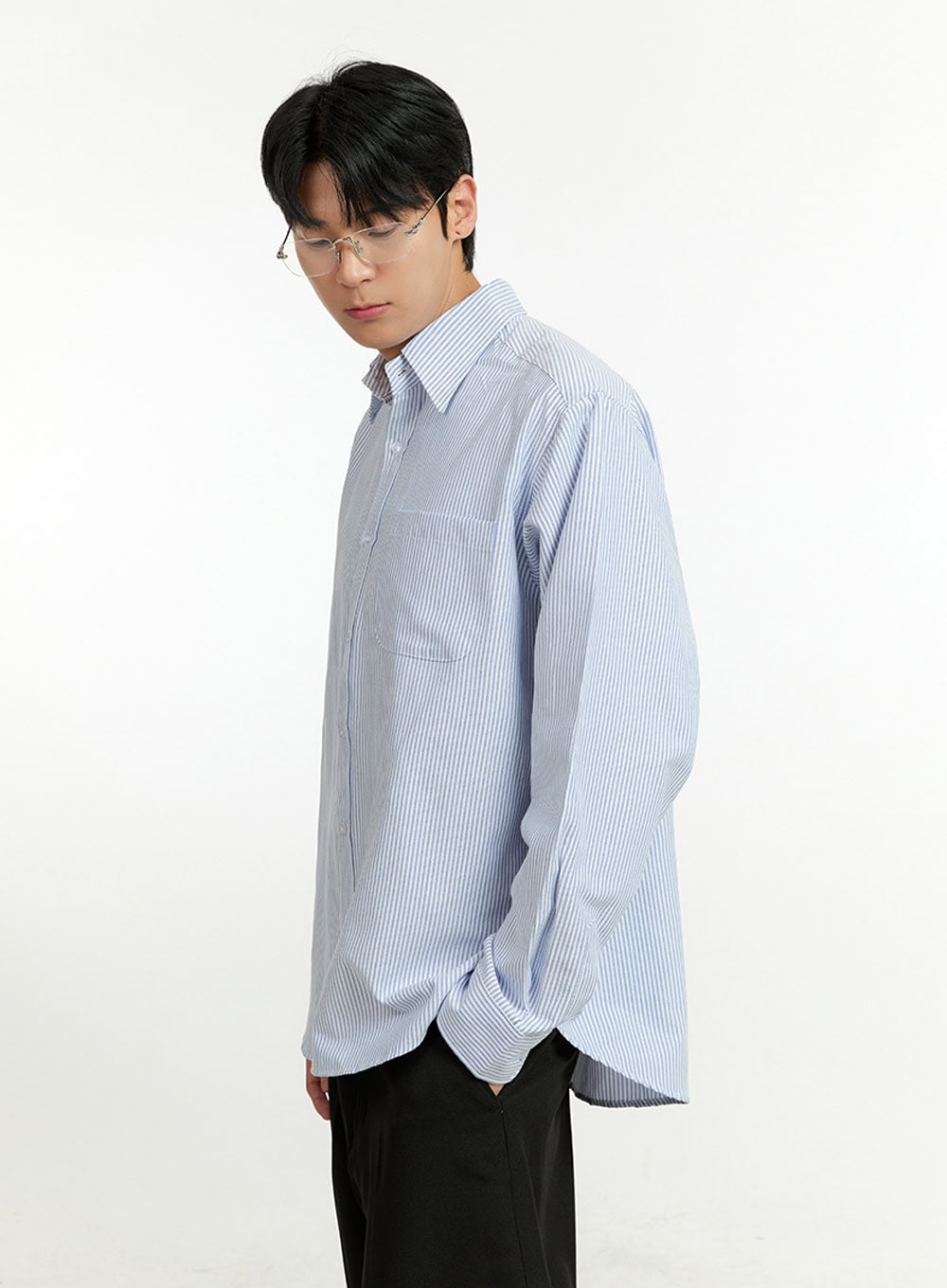 Men's Stripe Buttoned Shirt IL412