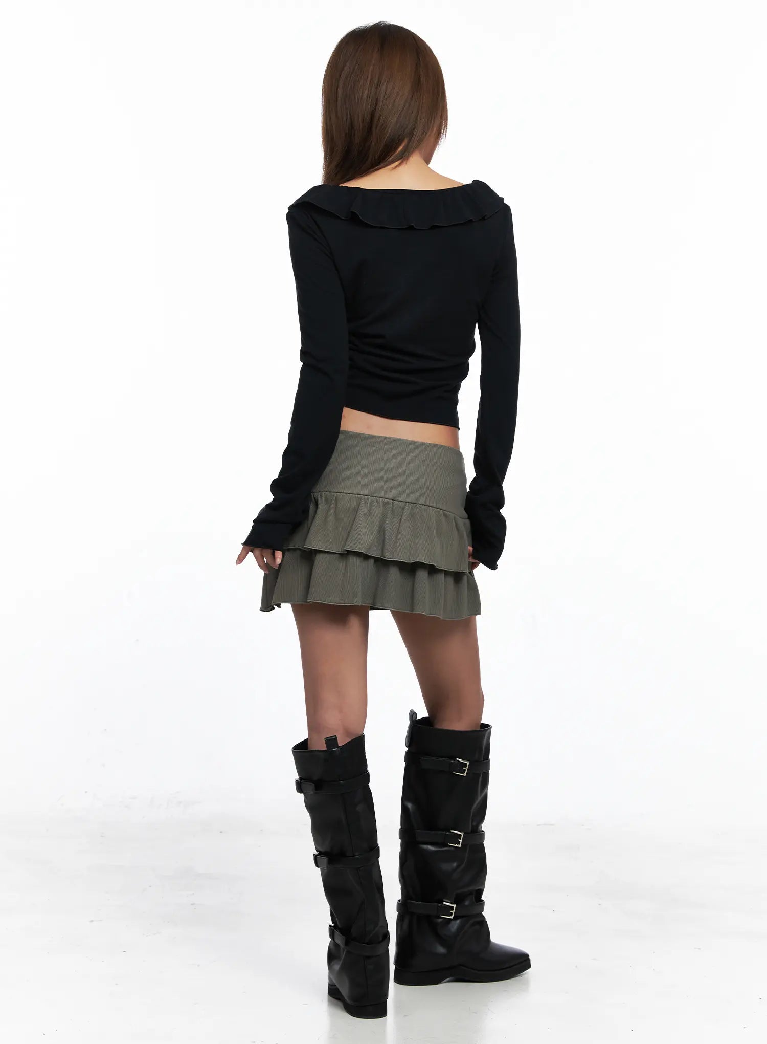 Ruffle Front Tie Cardigan CO510