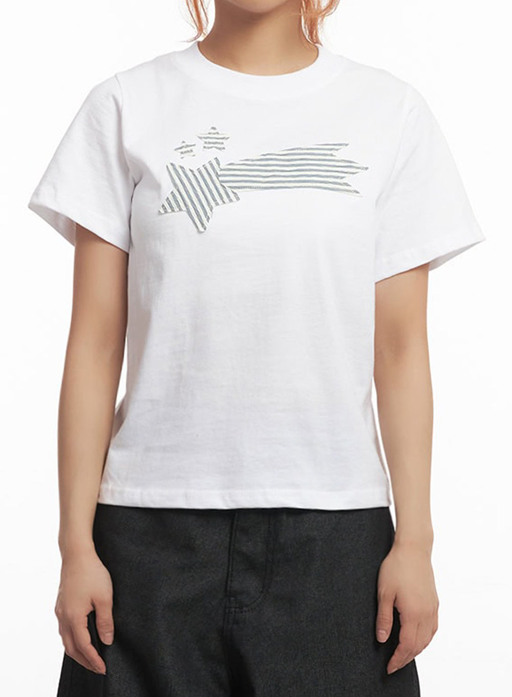 Graphic Star Crop Top IA515