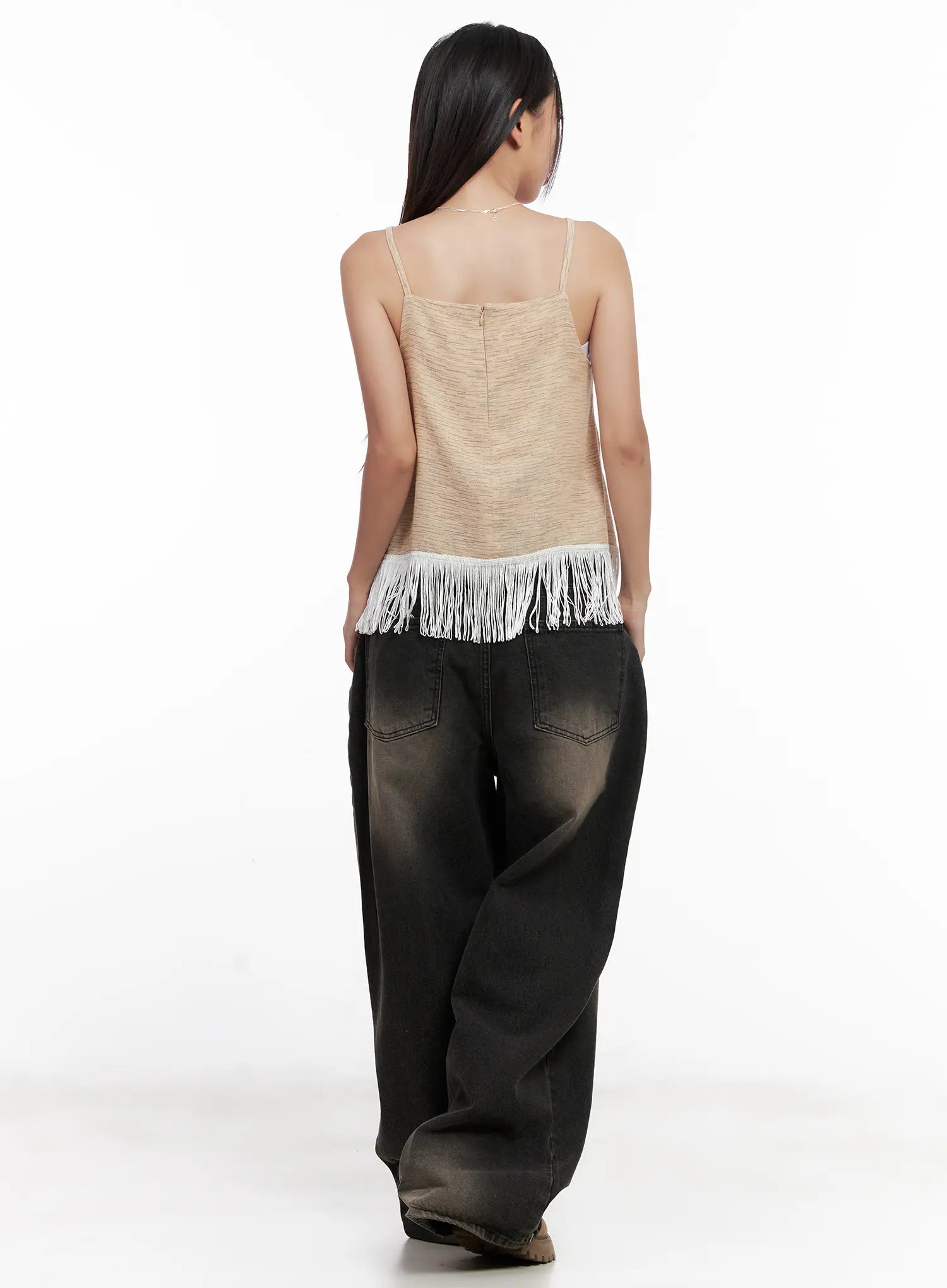 Fringe Hem Boho Tank CL521