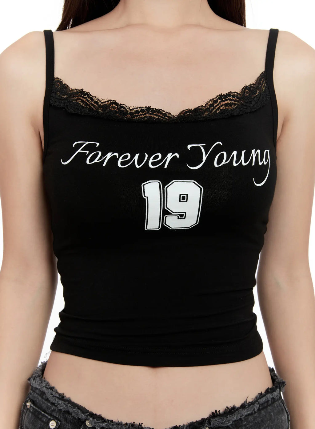 Lace "Forever Young" Graphic Tank CG501