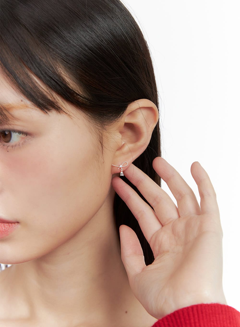 Simple Silver Earrings IO418