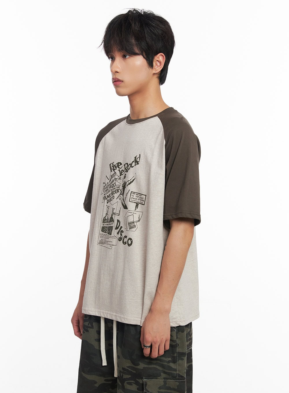 Men's Disco Graphic Raglan T-Shirt IY508