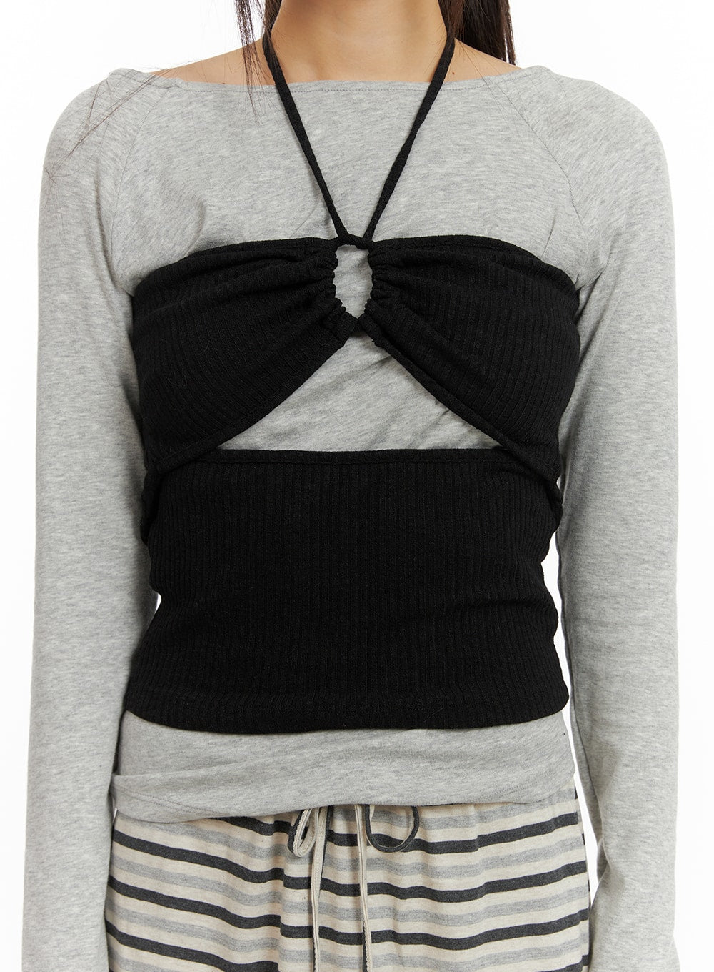 Cut Out Halter Top CA418