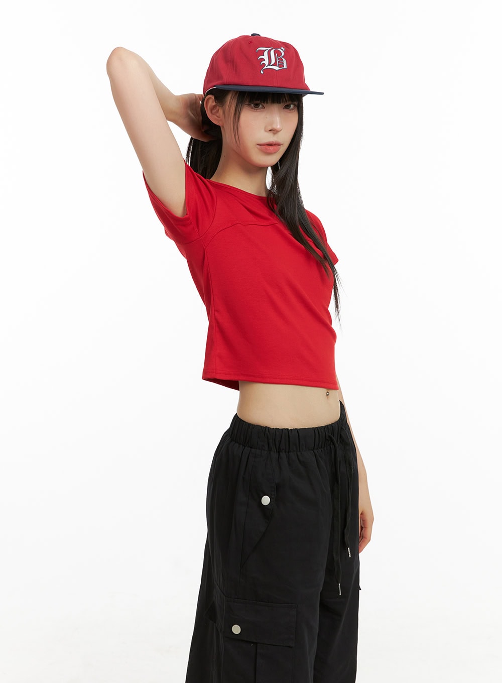 Lined Solid Crop Top CU424