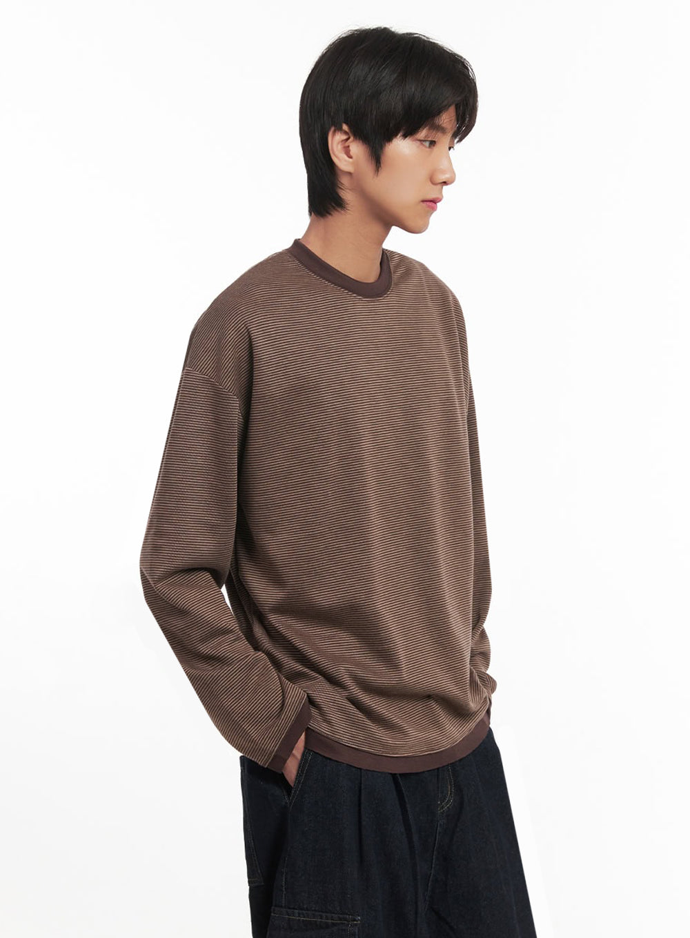 Men's Thin-Stripe Sweatshirt IA511