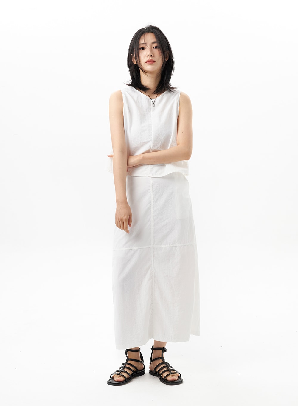 Sleeveless Nylon Blouse OU314