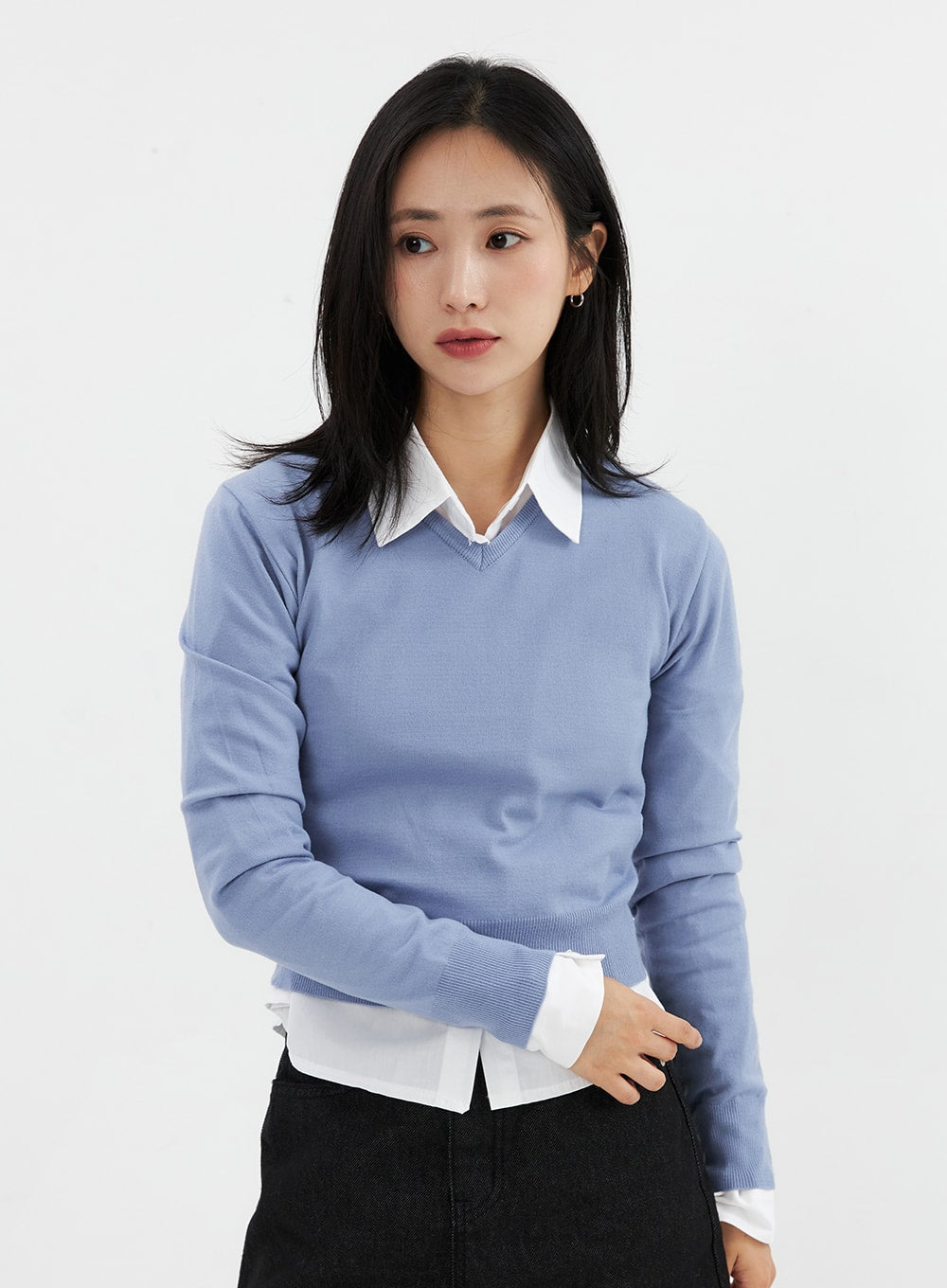 V-Neck Knit Sweater OO304