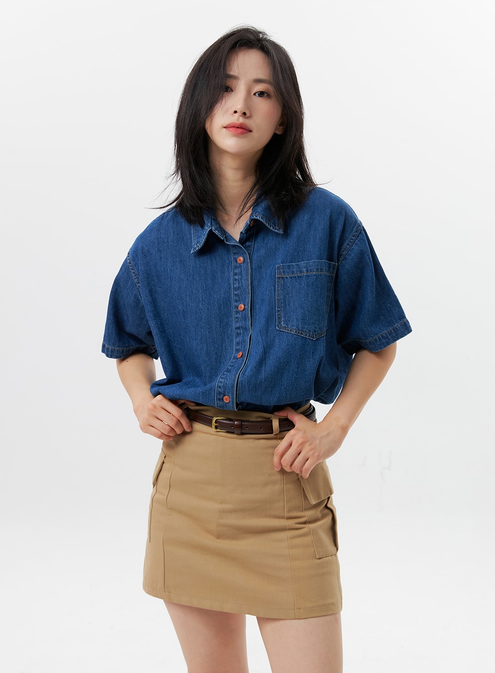 Denim Short Sleeve Shirt OG315