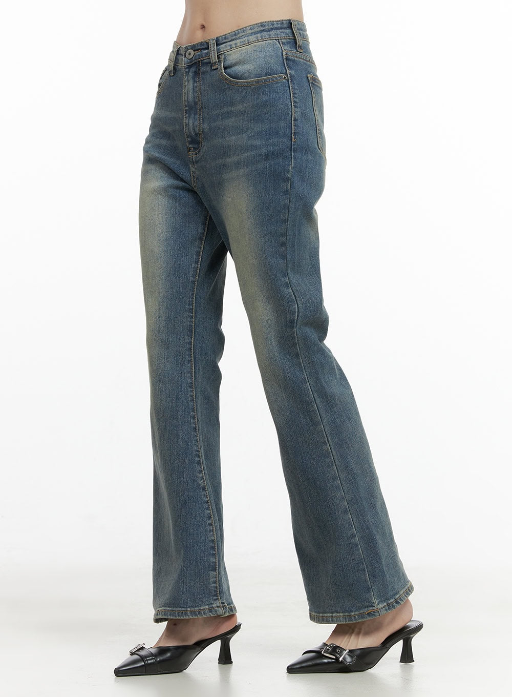 Skye Washed Long Bootcut Jeans OO401