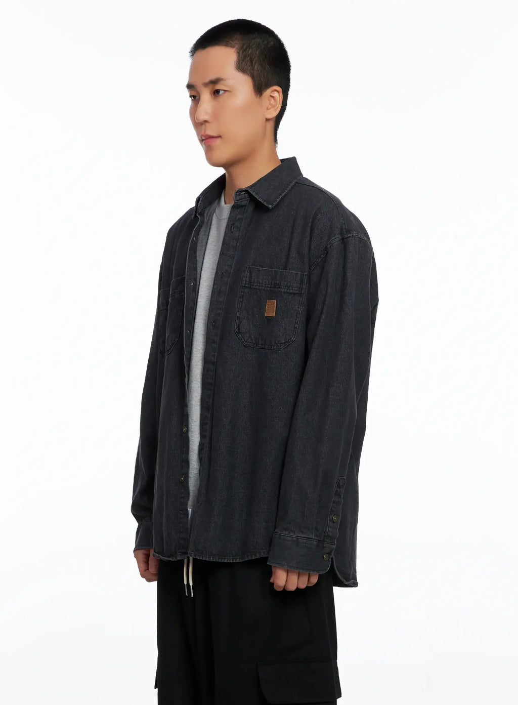 Men's Denim Patch Pocket Shirt IS510