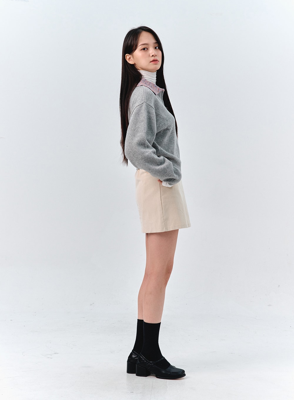 Corduroy Mini Skirt OO312