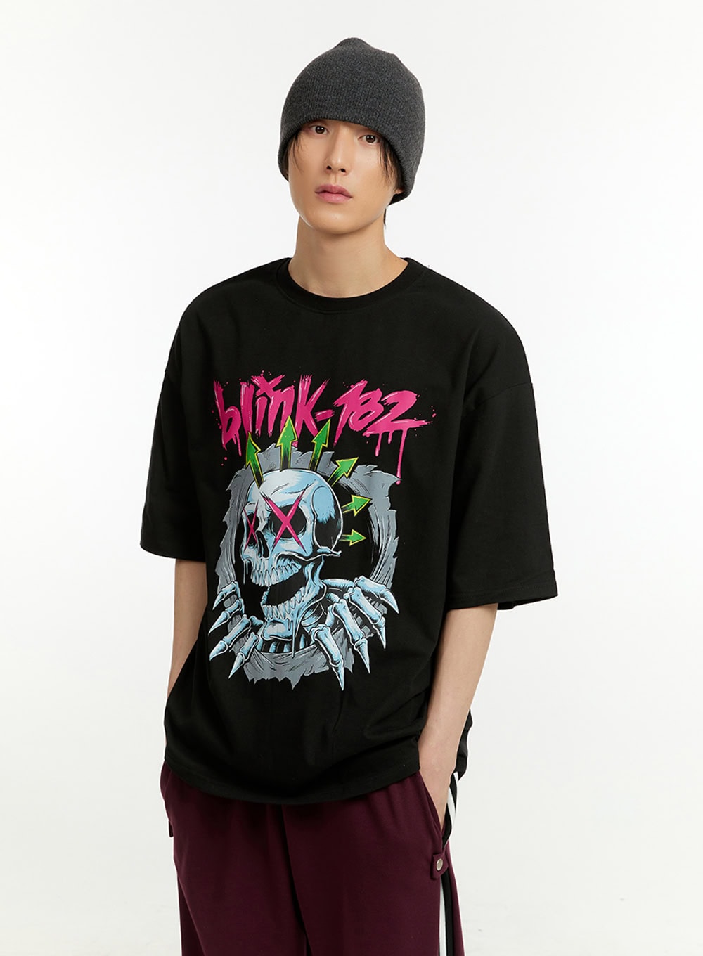 Men's Cotton Lettering T-Shirt IL418