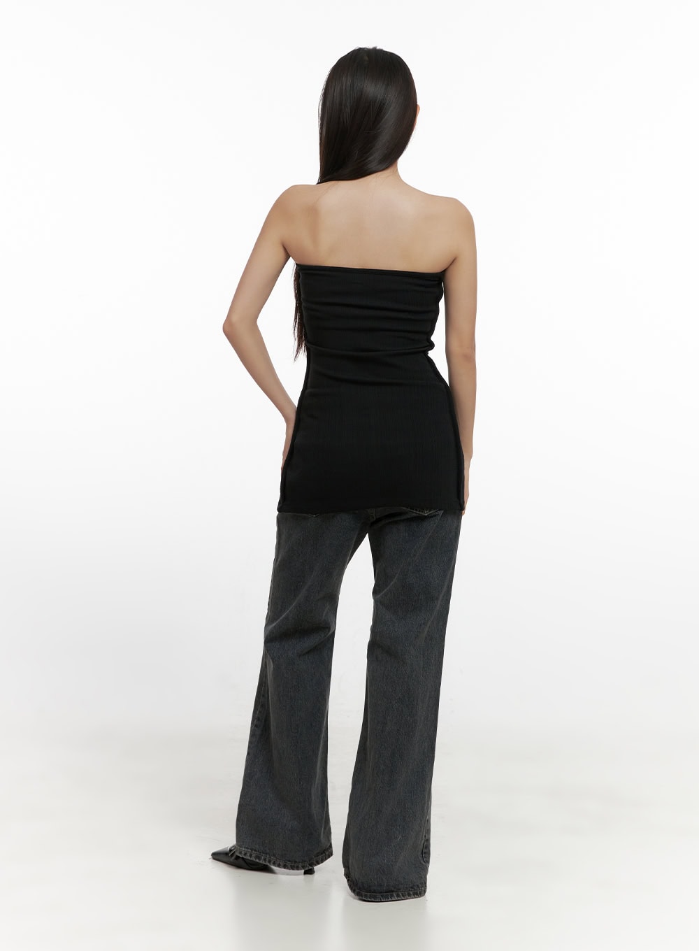 Trina Washed Cotton Flared Jeans CN419